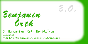 benjamin orth business card